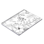Zwart-wit botanische schets | Gepersonaliseerd Notitieboek (Linkerzijde)