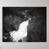 Zwart & Wit Bovenste Herfsten van Yellowstone 16x2 Poster (Voorkant)