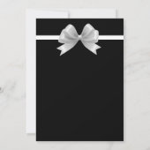 Zwart & Wit Bow Classy Elegant Vrijgezellenfeest Kaart (Achterkant)