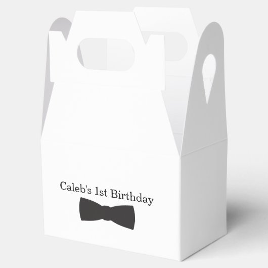 Zwart & Wit Bow Stropdas Tuxedo Boys Feestgunst Bedankdoosjes (Geopend)