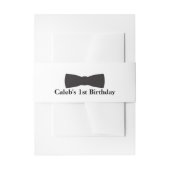 Zwart & Wit Bow Stropdas Tuxedo Boys Party Uitnodigingen Wikkel (Voorkant Voorbeeld)