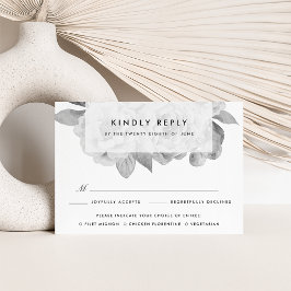  zwart-wit/braal maaltijd keuze RSVP Kaartje