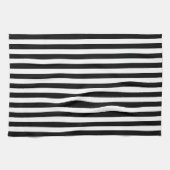 Zwart Wit Breed Streeppatroon Theedoek (Horizontaal)