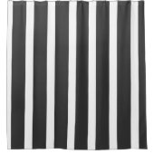 Zwart-wit breedband-gordijn douchegordijn (Voorkant)