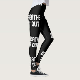 Zwart-wit Breedte Leggings uit