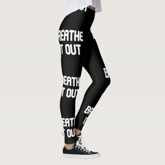 Zwart-wit Breedte Leggings uit (Rechts)