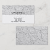 Zwart wit Brick Stripe Visitekaartje tegen platte  (Voorkant / Achterkant)