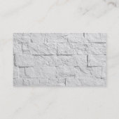 Zwart wit Brick Stripe Visitekaartje tegen platte  (Achterkant)