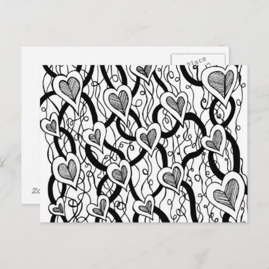 Zwart-wit Briefkaart (Voorkant / Achterkant)