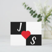 Zwart-wit Briefkaart (Staand voorkant)