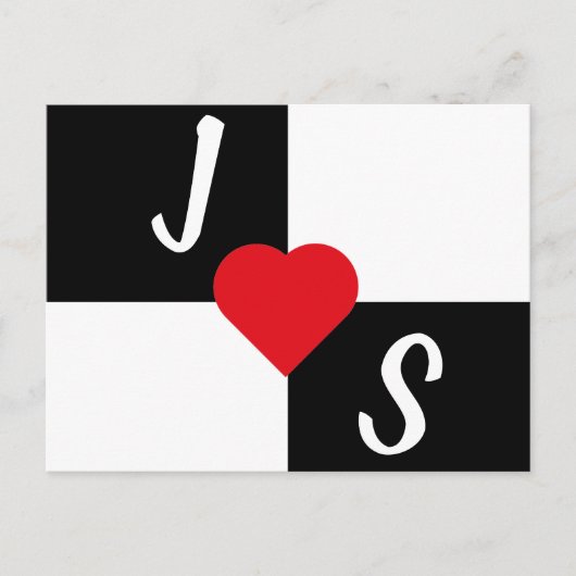 Zwart-wit Briefkaart (Voorkant)