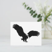 Zwart-wit Briefkaart Eagle Silhouette (Staand voorkant)