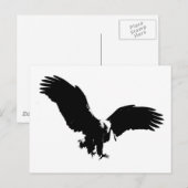 Zwart-wit Briefkaart Eagle Silhouette (Voorkant / Achterkant)