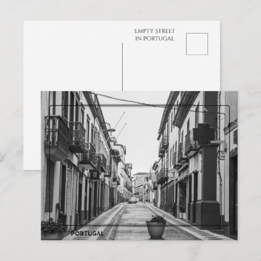 Zwart-wit Briefkaart van Portugal (Voorkant / Achterkant)