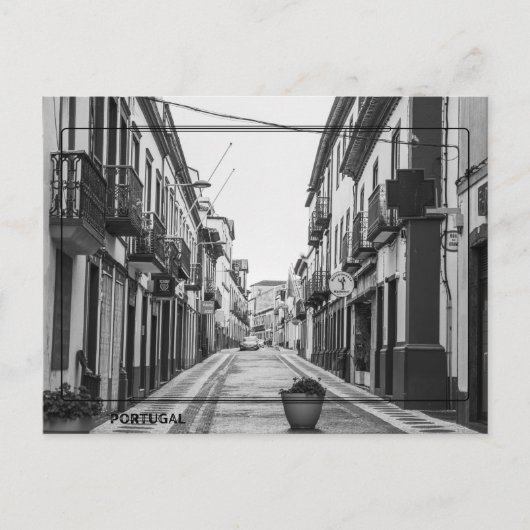 Zwart-wit Briefkaart van Portugal (Voorkant)