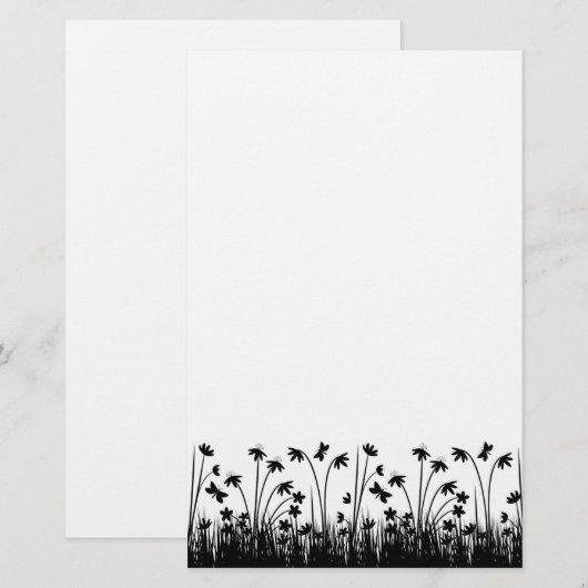Zwart-wit Briefpapier (Voorkant / Achterkant)