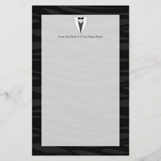 Zwart/wit Briefpapier (Voorkant)