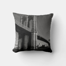 Zwart & Wit Brooklyn Bridge New York City kussen