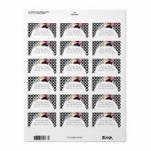 Zwart-wit bruid & bruidegom retour adreslabel etiket (Full Sheet)