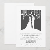 Zwart-wit bruid en bruin papier, geslepen kaart (Voorkant / Achterkant)