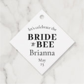  zwart-wit bruid voor bij bedankjes labels (Achterkant)