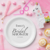 Zwart & Wit Bruidsdiner Papieren Bordje (Feest)