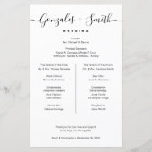 Zwart Wit bruidsfeest Wedding Tijdlijn lijst (Voorkant)