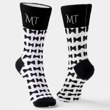 Zwart & Wit Bruidsjonkers Huwelijks Monogram