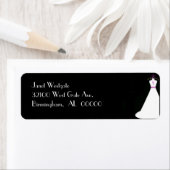 Zwart-wit bruidsjurk Adresetiketten Etiket (Insitu)