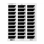 Zwart-wit bruidsjurk Adresetiketten Etiket (Full Sheet)