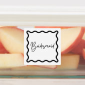 Zwart & Wit, bruidsmeisje & bruidsmeisje Labels (Aangebracht)