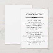 Zwart wit bruiloft accommodaties. Eenvoudige detai Informatiekaartje (Voorkant / Achterkant)