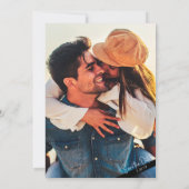 Zwart-wit bruiloft Bewaar de datum Kleur Foto Kaart (Achterkant)