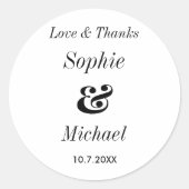 Zwart wit bruiloft bruid bruidegom Sticker (Voorkant)