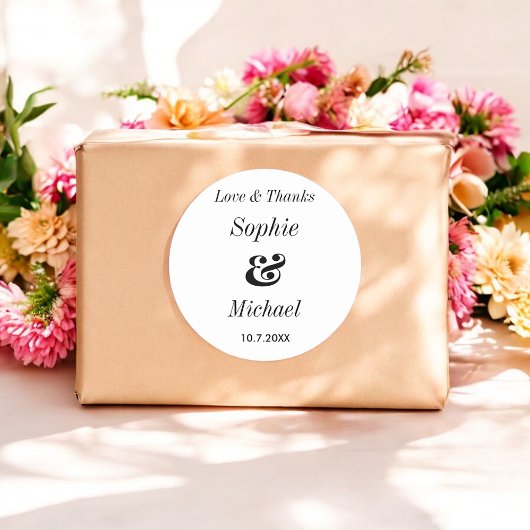 Zwart wit bruiloft bruid bruidegom Sticker