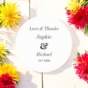 Zwart wit bruiloft bruid bruidegom zandsteen onderzetter