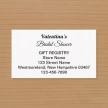 Zwart-wit bruiloft cadeau registratiekaart