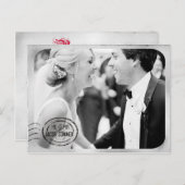 zwart wit bruiloft Dank u Briefkaart (Voorkant / Achterkant)