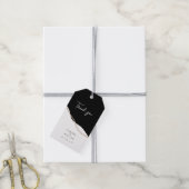 zwart-wit bruiloft dank u cadeaulabel (Met Touw)