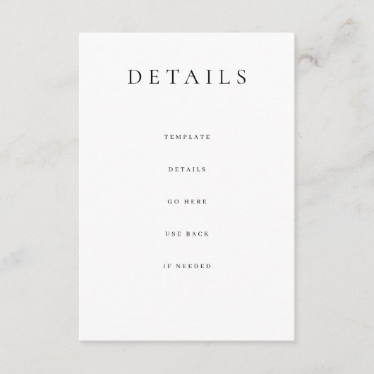 Zwart-wit bruiloft details behuizing Kaart (Voorkant)