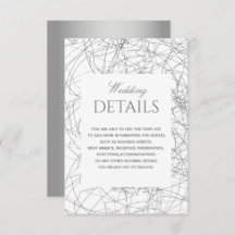 Zwart-wit bruiloft details Kaart