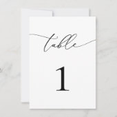 Zwart-wit Bruiloft/Evenement Tafelnummer (Voorkant)