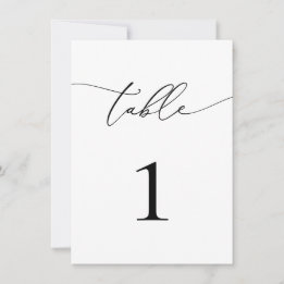Zwart-wit Bruiloft/Evenement Tafelnummer