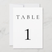 Zwart-wit Bruiloft/Evenement Tafelnummer (Voorkant)