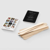 Zwart-wit bruiloft foto collage programma handwaaier (Niet-gemonteerd)