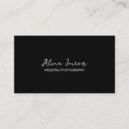 Zwart-wit bruiloft fotografie Visitekaartje