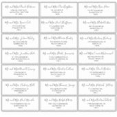 Zwart-wit bruiloft Gast Adres Label (Voorkant)