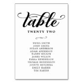 Zwart-wit bruiloft gast zitgrafiek kaart (Achterkant)