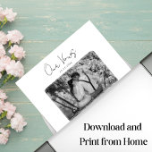 Zwart-wit bruiloft geloften Jubileum Gift Poster