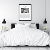 Zwart-wit bruiloft geloften Jubileum Gift Poster